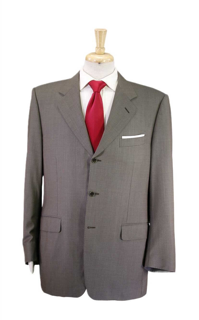 Canali Gray Tic Woven Super 120's Wool 3-Btn Suit 42R